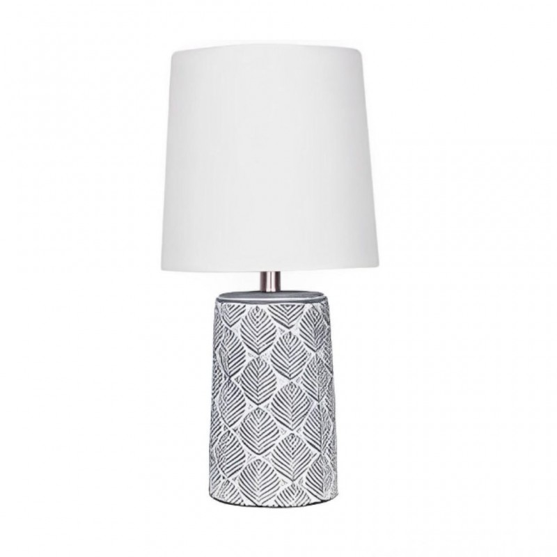 Ceramic Table Lamp With Leaf Patterns	In Antique Grey Finish Antique Grey - ML234514