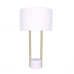 Marble Table Lamp With Brass Post ML2346