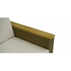 Havana Sofa 3+2+1 Frame Aluminium Synthetic Rattan With Cushion