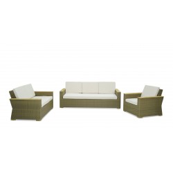 Havana Sofa 3+2+1 Frame Aluminium Synthetic Rattan With Cushion
