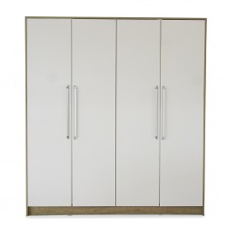 Elnora Wardrobe 4 Doors Relic Oak & Warm White