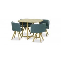 Graph Table And 4 Chairs MDF Top