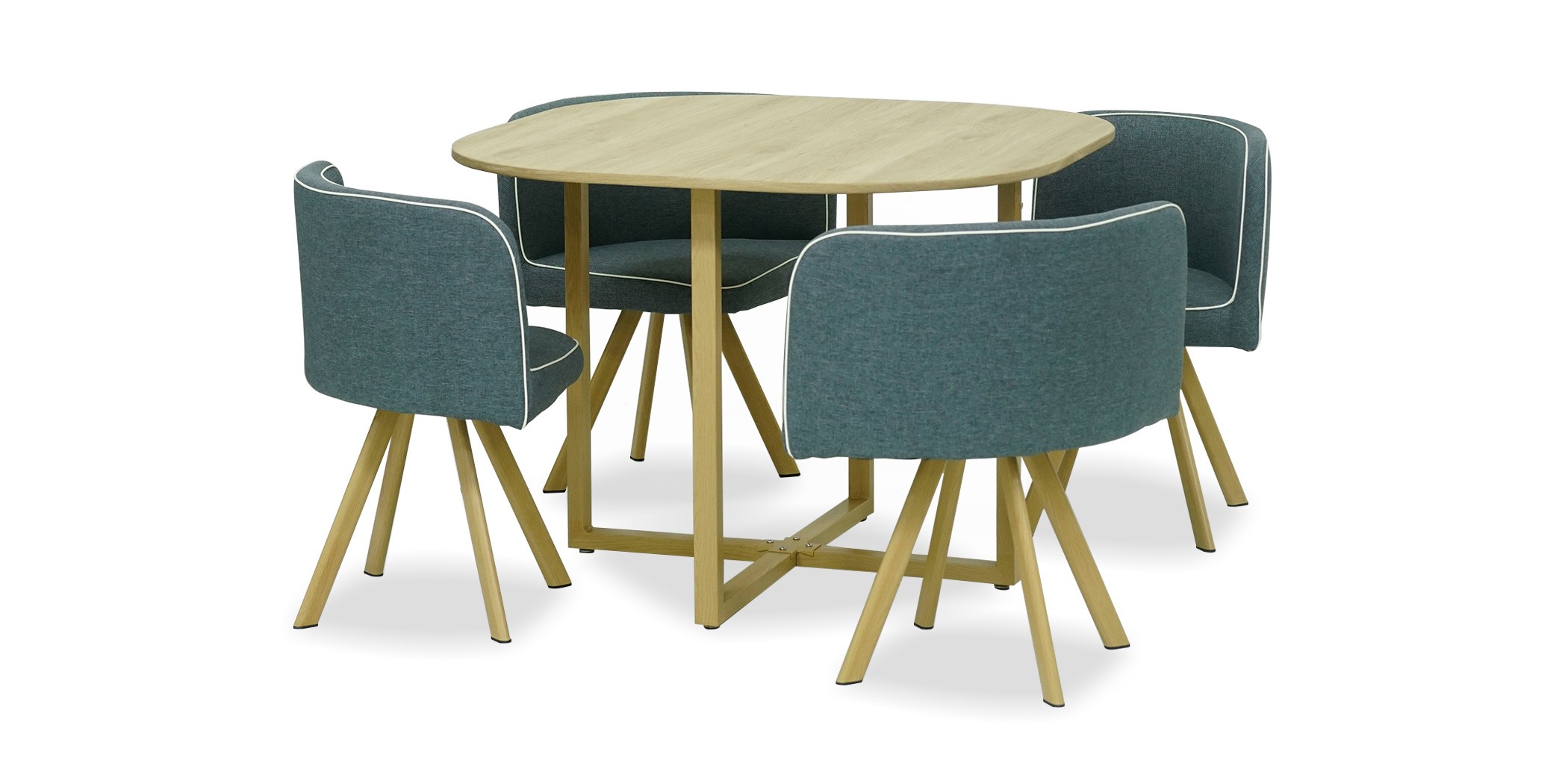 Graph Table And 4 Chairs MDF Top