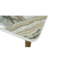 Alya Table and 6 chairs Grey fabric