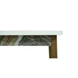 Alya Table and 6 chairs Grey fabric