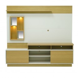 Eldorado High TV Cabinet Oak/Off White