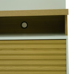 Eldorado High TV Cabinet Oak/Off White
