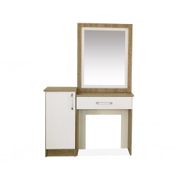 Elnora Dressing Table & Pouf Relic Oak & Warm White