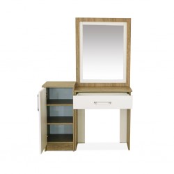 Elnora Dressing Table & Pouf Relic Oak & Warm White