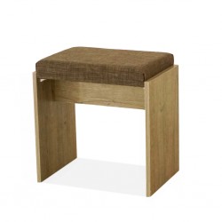 Elnora Dressing Table & Pouf Relic Oak & Warm White