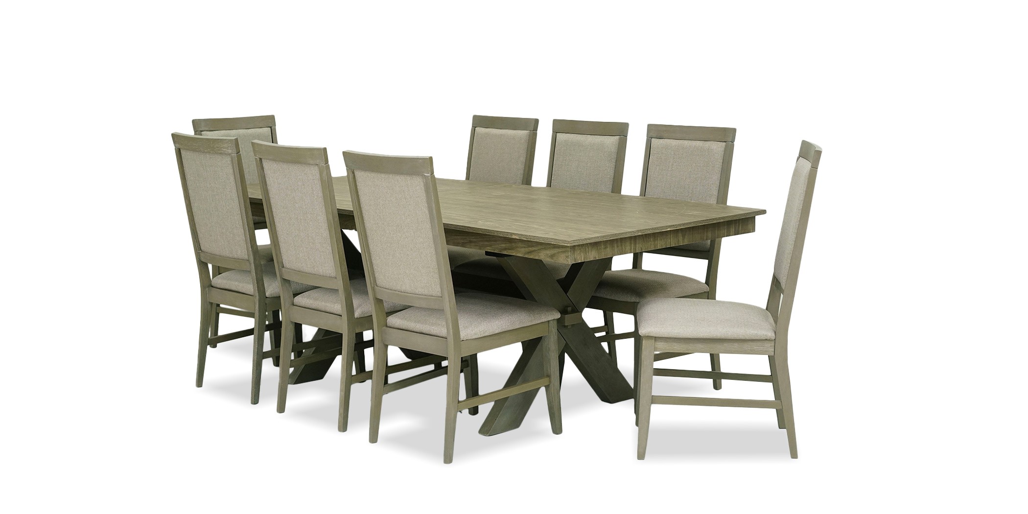 Frosina Table and 8 Chairs Rubberwood