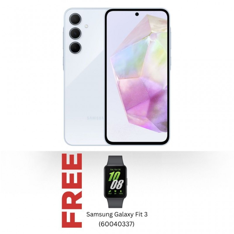 Samsung Galaxy A35 IceBlue & Free Samsung Galaxy Fit 3