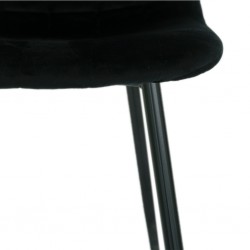 Apollo Dining Chair Black Velvet