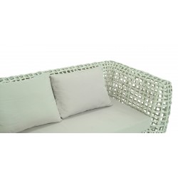 Divan Sofa Frame Aluminium Synthetic Rattan With Cushion