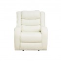 Veneto Single Recliner in White Leather Gel