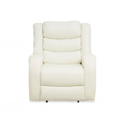 Veneto Single Recliner in White Leather Gel