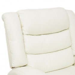 Veneto Single Recliner in White Leather Gel