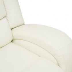 Veneto Single Recliner in White Leather Gel