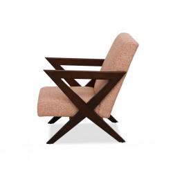 Accent Chair with Wooden Arm