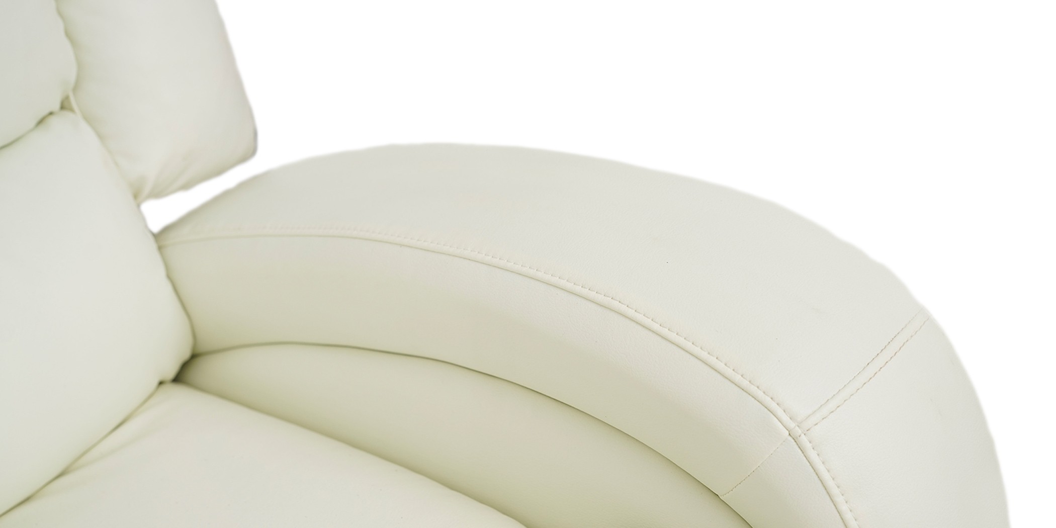 Veneto Sofa 3+2 in White Leather Gel