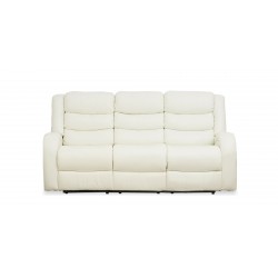Veneto Sofa 3+2 in White Leather Gel