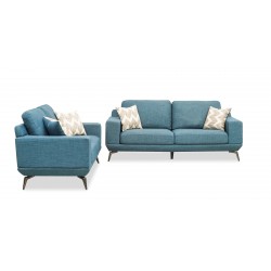 Dakota Sofa 3+2 in Blue Col Fab