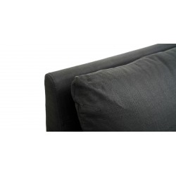 Lina Sofa 3+2+1 in Black Col Fab