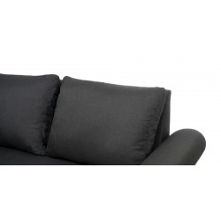 Lina Sofa 3+2+1 in Black Col Fab