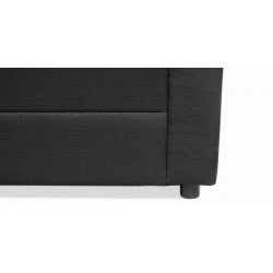 Lina Sofa 3+2+1 in Black Col Fab