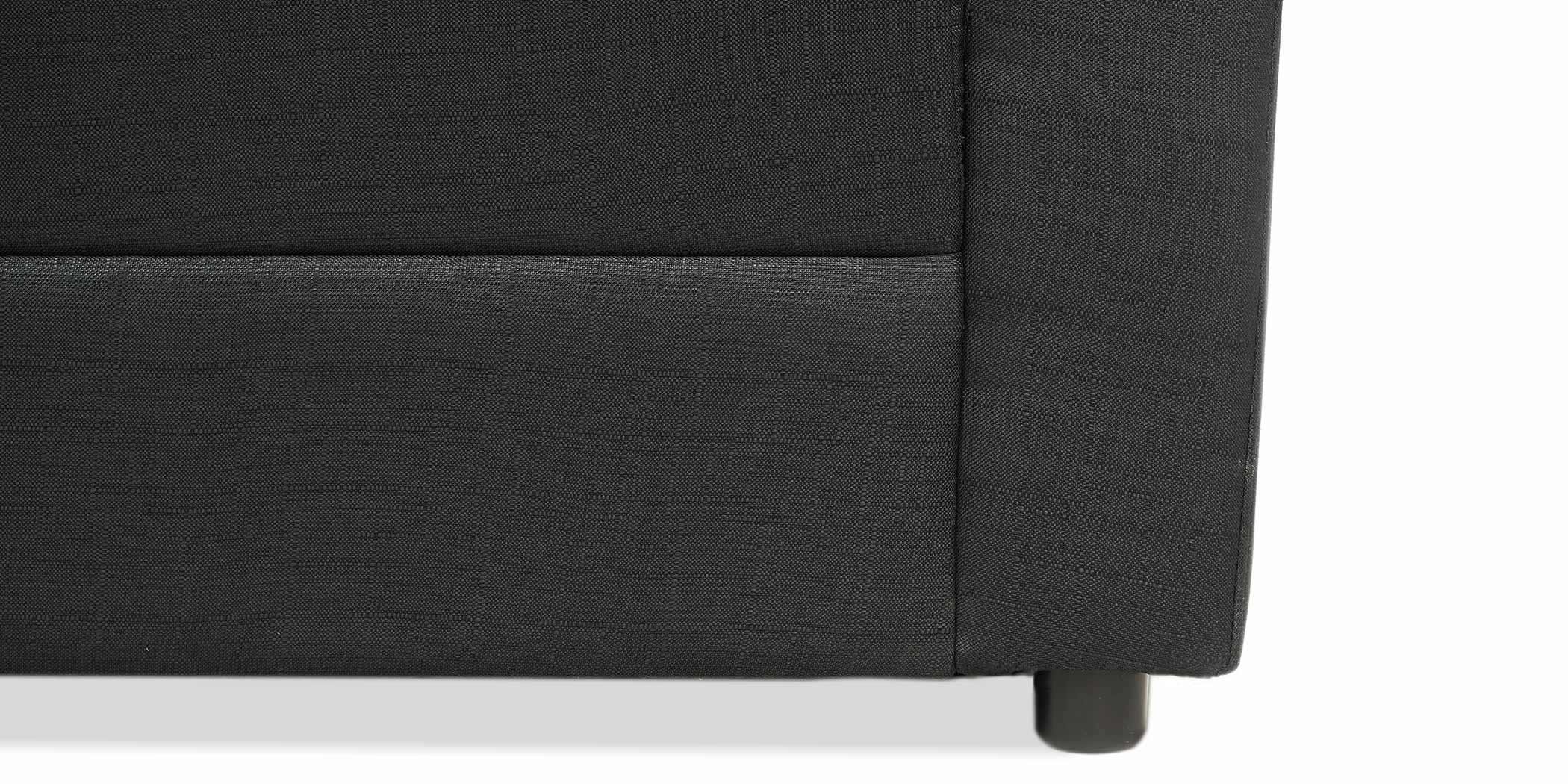 Lina Sofa 3+2+1 in Black Col Fab