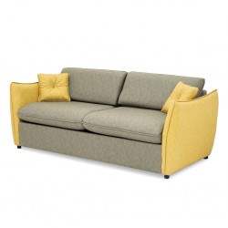 Asher 3 Seater Convertible Sofabed in Grey Col Fab