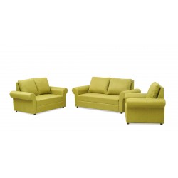 Lina Sofa 3+2+1 in Green Col Fab