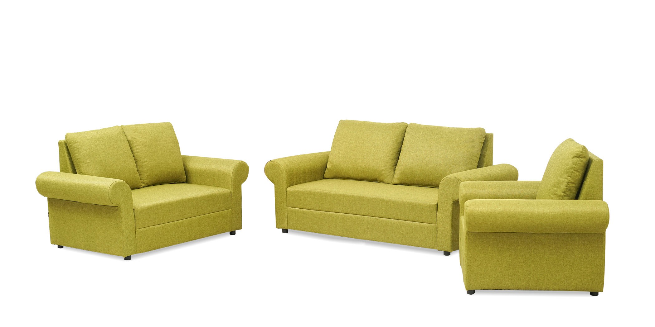 Lina Sofa 3+2+1 in Green Col Fab