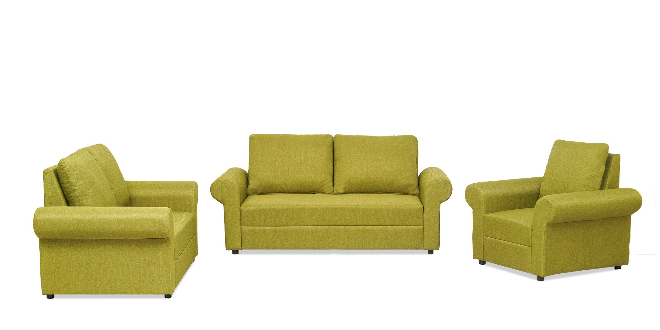 Lina Sofa 3+2+1 in Green Col Fab