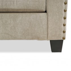 Lawria Sofa Corner in Grey Col Fab