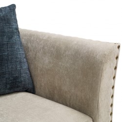 Lawria Sofa Corner in Grey Col Fab