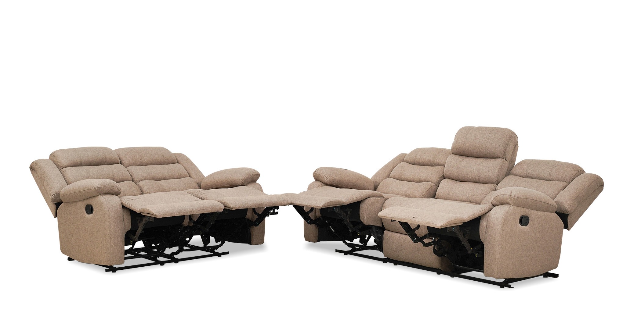 Tavana Recliner Sofa 3RR+2 Seater Brown Col Fabric