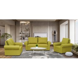 Lina Sofa 3+2+1 in Green Col Fab