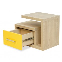 Artista Night Table In Plywood Grey & Yellow