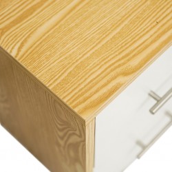 Latina Night Table With 2 Drawers In Melamine MDF