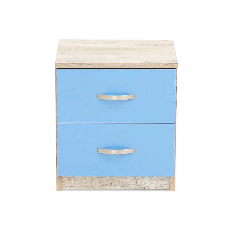 Wingo Night Table With 2 Drawers In Melamine MDF