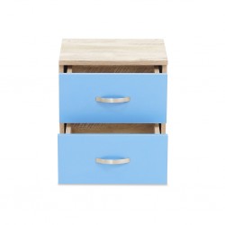 Wingo Night Table With 2 Drawers In Melamine MDF