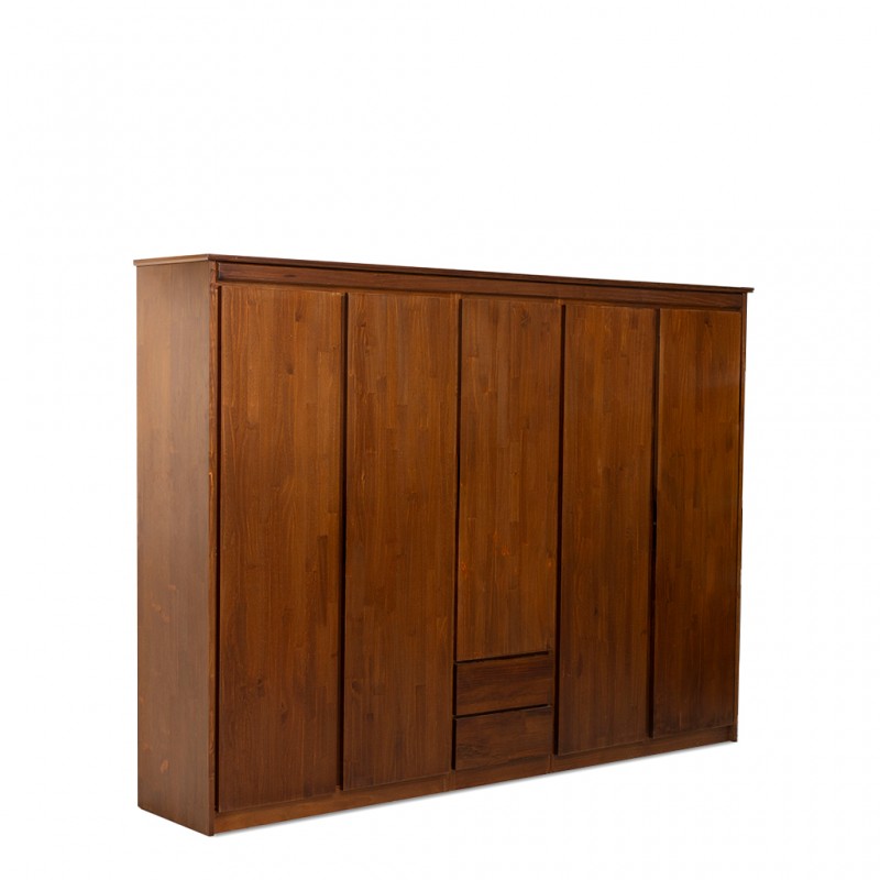 Knotty Wardrobe 5 Doors & 2 Drawers Pine Knotty Wardrobe 5 Doors & 2 Drawers Pine