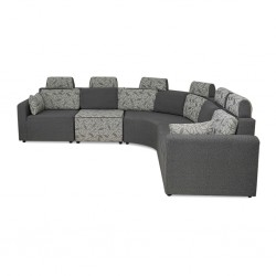 Picasso Sofa Corner in D.Grey Col Fabric
