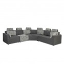 Picasso Sofa Corner in D.Grey Col Fabric
