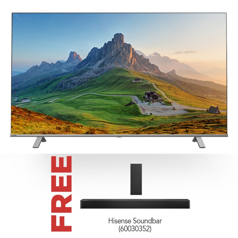 Toshiba 75C350LN 75" 4K smart LED TV and Free Hisense HS 2100 Sound bar