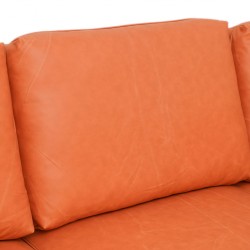 Bella Sofa Corner in Paprika Col Leather Gel