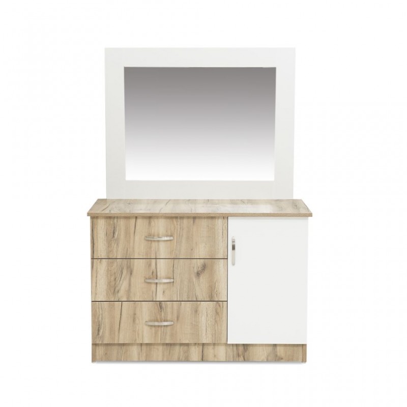 Lazzio Dressing Table Grey Oak & White