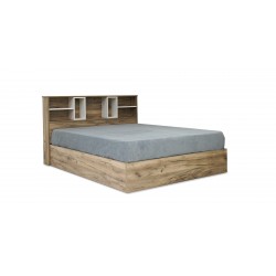 Lazzio Bed 150x190 Grey Oak & White