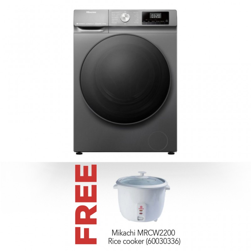 Hisense WD3Q8043BT Washer-Dryer and Free Mikachi MRCW2200 Rice Cooker